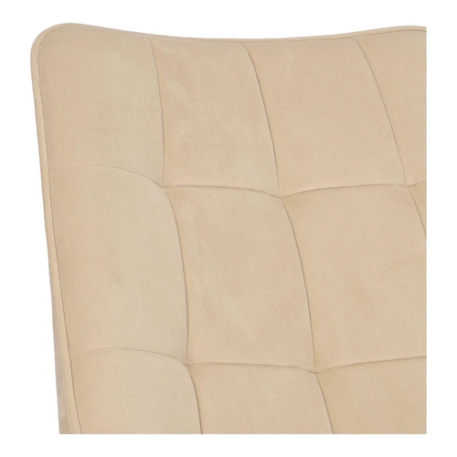 Krzesło do jadalni Poly Intesi tapicerowane welur beżowy z czarnymi nogami nowoczesne