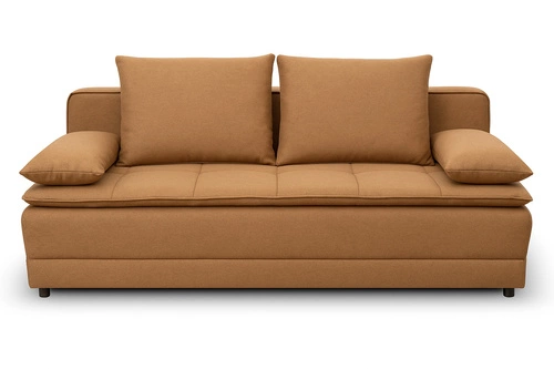 Sofa rozkładana Mikkeli cappucino z funkcją spania do salonu nowoczesna dwuosobowa