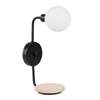 Kinkiet Ponio lampa czarny 1x25W G9  klosz biały