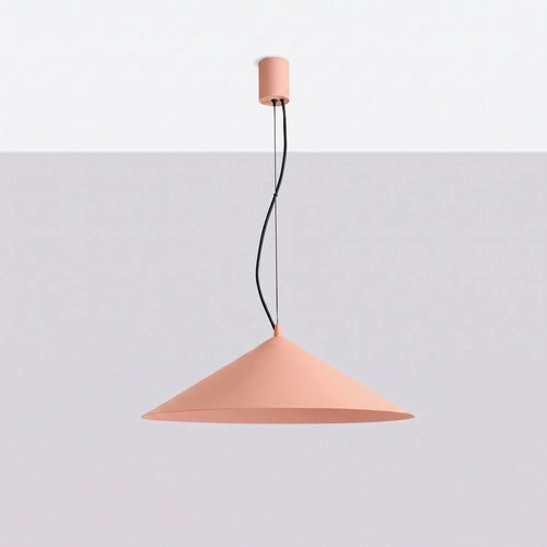 Lampa wisząca FINT LED brzoskwiniowa regulowana do salonu 50 cm