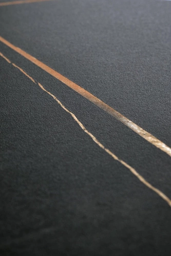 Stolik kawowy Cherka okrągły czarny marmur ceramika nowoczesny glamour do salonu 50 cm