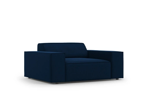 Fotel wypoczynkowy Jodie Royal Blue welur nowoczesny fotel do salonu z podłokietnikami