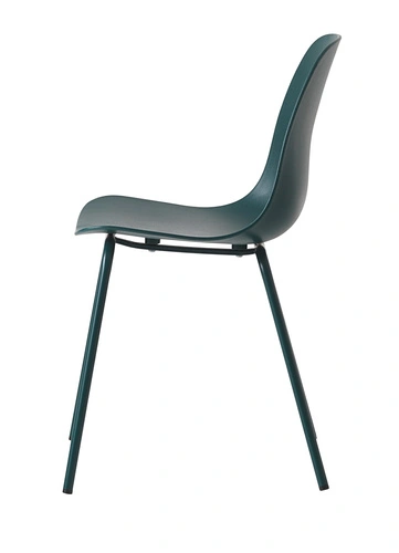 Krzesło Whitby nowoczesne z tworzywa niebieskie do jadalni i kuchni UNIQUE