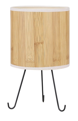 Lampa stołowa Adora lampa gabinetowa czarny 1x40W E14 abażur sosna