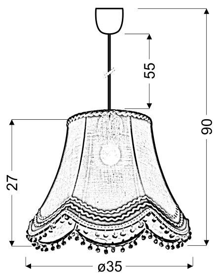 Lampa wisząca Arlekin 35 1x60W E27 niebieski