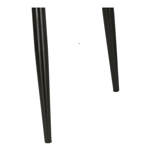 Krzesło do jadalni Poly Intesi tapicerowane welur beżowy z czarnymi nogami nowoczesne