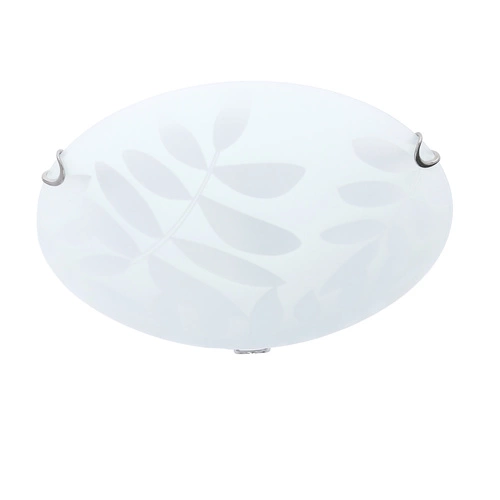 Plafon sufitowy Letycja 30 cm biały szklany okrągły do salonu, kuchni, sypialni