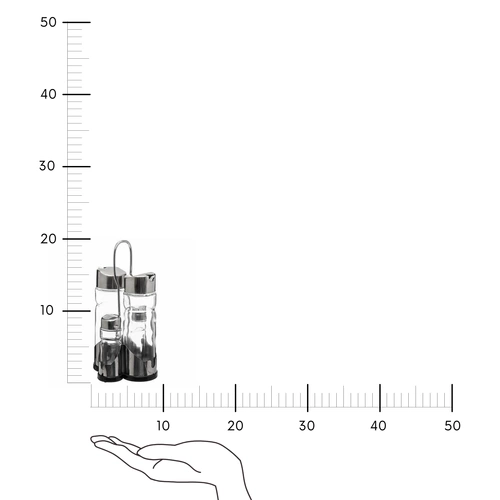 5five simply smart chromowany zestaw na przyprawy i butelki na oliwę i ocet 170 ml