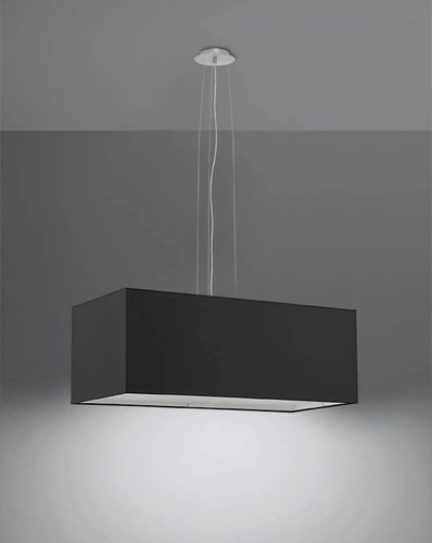 Żyrandol SANTA BIS 80 czarny nowoczesny 3-punktowy do salonu nad stół lub wyspę