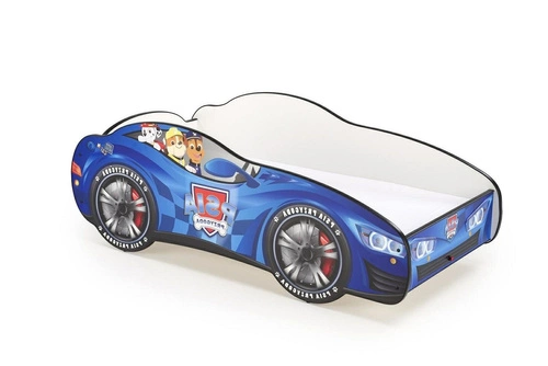 Łóżko dziecięce Psia Przygoda z materacem i LED wielokolorowe do pokoju dziecięcego