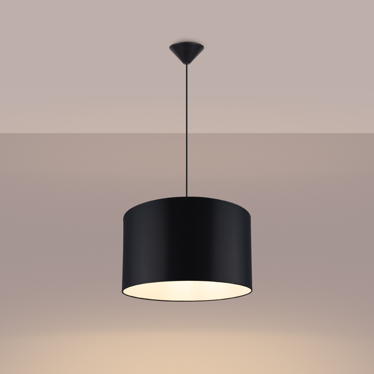 Lampa wisząca NOVA 40 czarna regulowana do salonu i jadalni minimalistyczna sufitowa