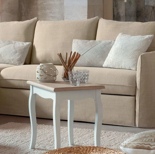 Zestaw 2 stolików kawowych Chrysa biały prostokątny skandynawski do salonu Atmosphera