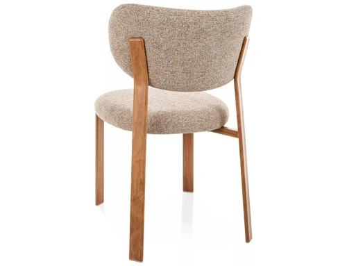 Krzesło Norin beżowe tapicerowane skandynawskie do jadalni i salonu