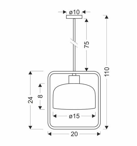 Lampa wisząca Zodiac czarna ze szklanym białym kloszem do salonu i jadalni 110 cm