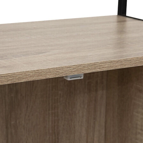 Regał na książki loftowy Aliaj 5five simply smart dąb naturalny z szafką i półkami 68x176 cm