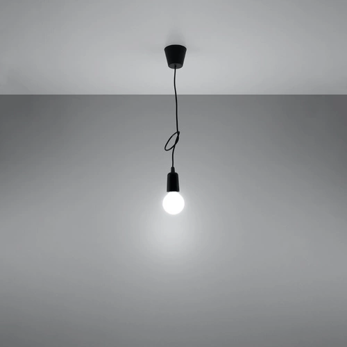 Lampa wisząca Diego czarna regulowana nowoczesna do salonu sypialni lub kuchni