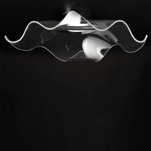 Plafon LEDowy Velo no.2 chrom 50 cm glamour nowoczesny do salonu i sypialni ALTAVOLA DESIGN