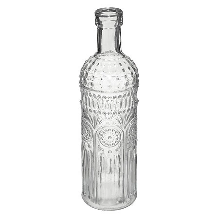 Zestaw trzech szklanych wazonów Folk niebieskich boho na kwiaty do salonu Atmosphera