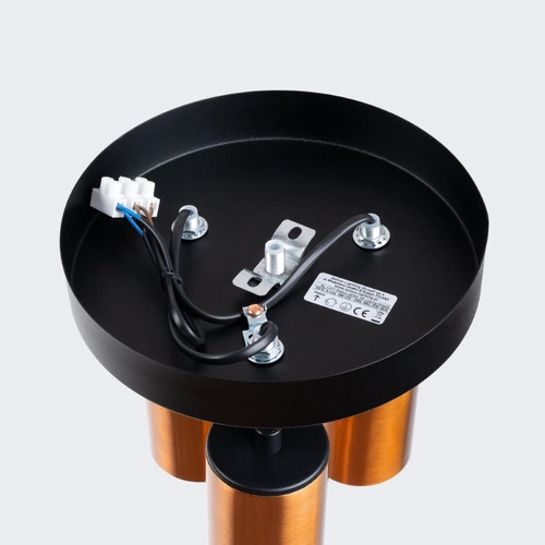 Plafon sufitowy WINX 3P czarny miedź nowoczesny stalowy do salonu i sypialni SOLLUX