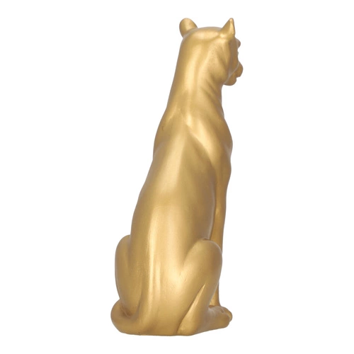 Dekoracja figura Pantera siedząca złota