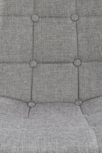 Krzesło tapicerowane Hampshire szare do jadalni nowoczesne skandynawskie dąb miodowy Intesi