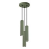 Lampa wisząca KARBON 3P zielona oliwka
