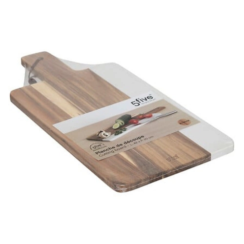 Deska do krojenia Harmony marmurowo-akacjowa nowoczesna do serwowania i kuchni 42 cm