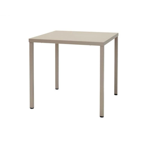 Stół kwadratowy metalowy Summer 80x80 cm beżowy nowoczesny do ogrodu, tarasu i jadalni SCAB Design