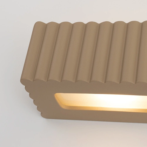 Kinkiet ścienny RIGATA taupe nowoczesny ceramiczny do salonu