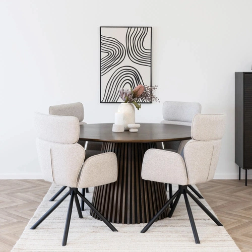 Stół okrągły Osaka 140cm dąb dymiony