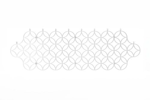 Nowoczesny wieszak ścienny do przedpokoju Holo L White biały metalowy POLYHEDRA 92 cm