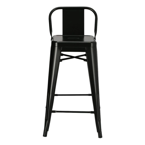 Hoker Paris Back Short 67 cm metalowy z oparciem, personalizowany, nowoczesny do kuchni D2.DESIGN