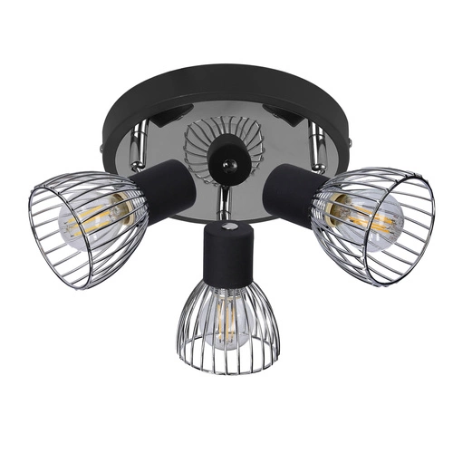Lampa sufitowa Modo plafon 3x40W E14  czarny+chrom