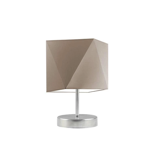 Lampka nocna do sypialni PASADENA nowoczesna beżowa z abażurem LYSNE 30 cm
