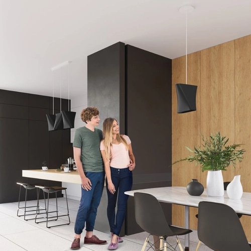 Żyrandol BLUM czarny nowoczesny lampa wisząca do salonu i kuchni nad stół 28 cm