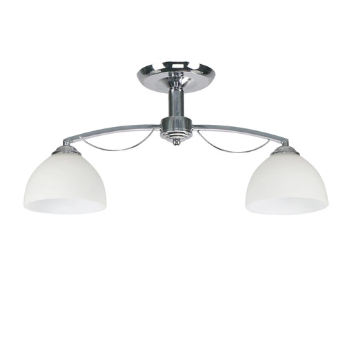 Lampa sufitowa Filona chromowy 2x40 E27  klosz biały