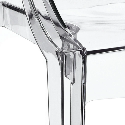 Krzesło transparentne Royal D2.DESIGN do jadalni i salonu ludwikowskie z podłokietnikami