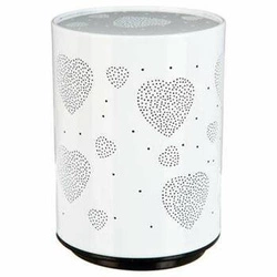 Lampka nocna LED projektor Serca Atmosphera biała nowoczesna do pokoju dziecięcego na baterie