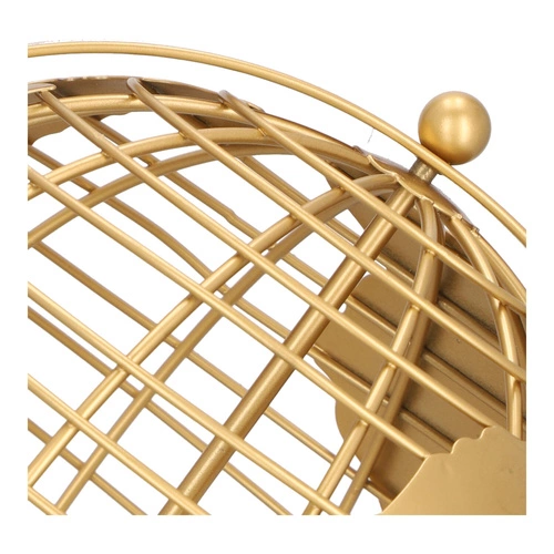 Intesi Globus dekoracyjny metalowy złoty 28 cm glamour ozdobny do salonu lub biura