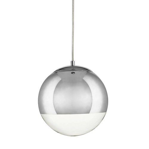 Lampa wisząca kula szklana chromowana FLASH S Step into Design do salonu i nad wyspę