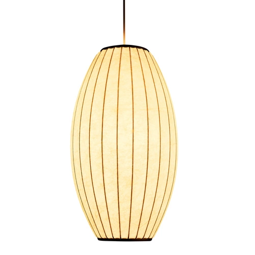 Lampa wisząca SILK BARREL biała 60 cm nowoczesna regulowana do salonu i jadalni