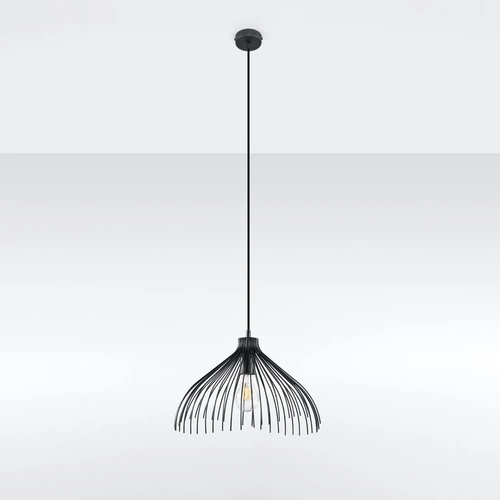 Lampa wisząca UMB czarna nowoczesna do salonu loftowa metalowa nad stół 40 cm Sollux