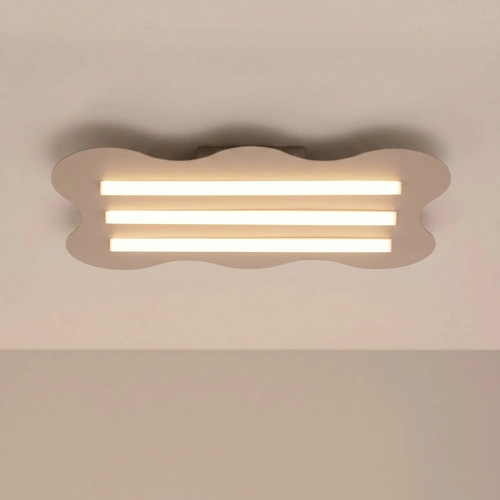 Plafon sufitowy KLOVER taupe nowoczesny metalowy do salonu LED