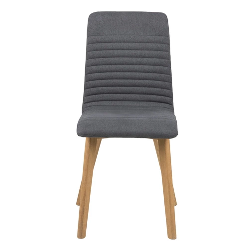 Krzesło tapicerowane Arosa Actona do jadalni i salonu szare drewniane nogi nowoczesne