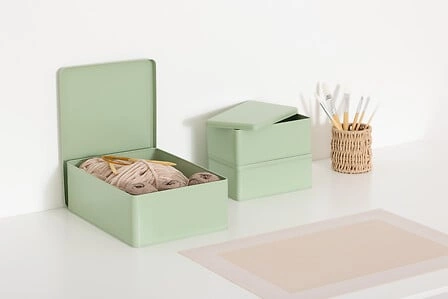 Zestaw 3 pudełek Deskolor zielone,        metalowe