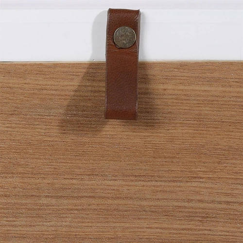 Szafka nocna Elin 40 cm biała z naturalnymi nogami - vintage od Intesi do sypialni i pokoju młodzieżowego