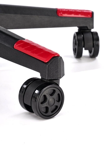 Fotel gamingowy Abruzzi ergonomiczny obrotowy z zagłówkiem czerwony/czarny do biurka