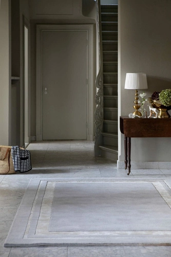 Dywan do salonu Redbrook szary 250x350 nowoczesny wełniany łatwoczyszczący Laura Ashley