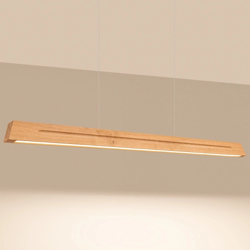 Lampa wisząca LED SKOG 150 z drewna dębowego do jadalni i nad stół nowoczesna