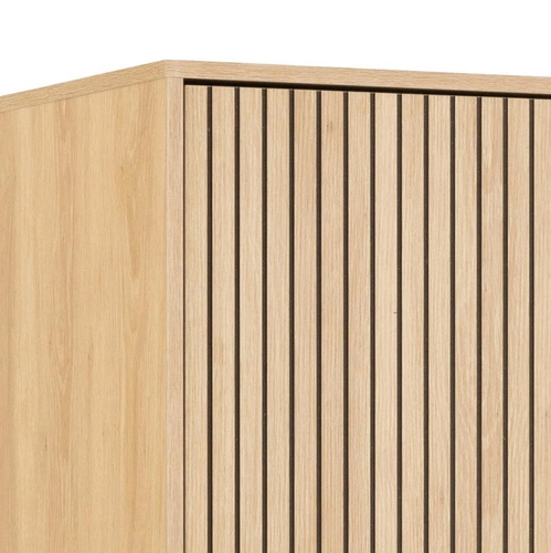 Szafa Albany wąska z lamelami dąb naturalny nowoczesna do sypialni lub garderoby